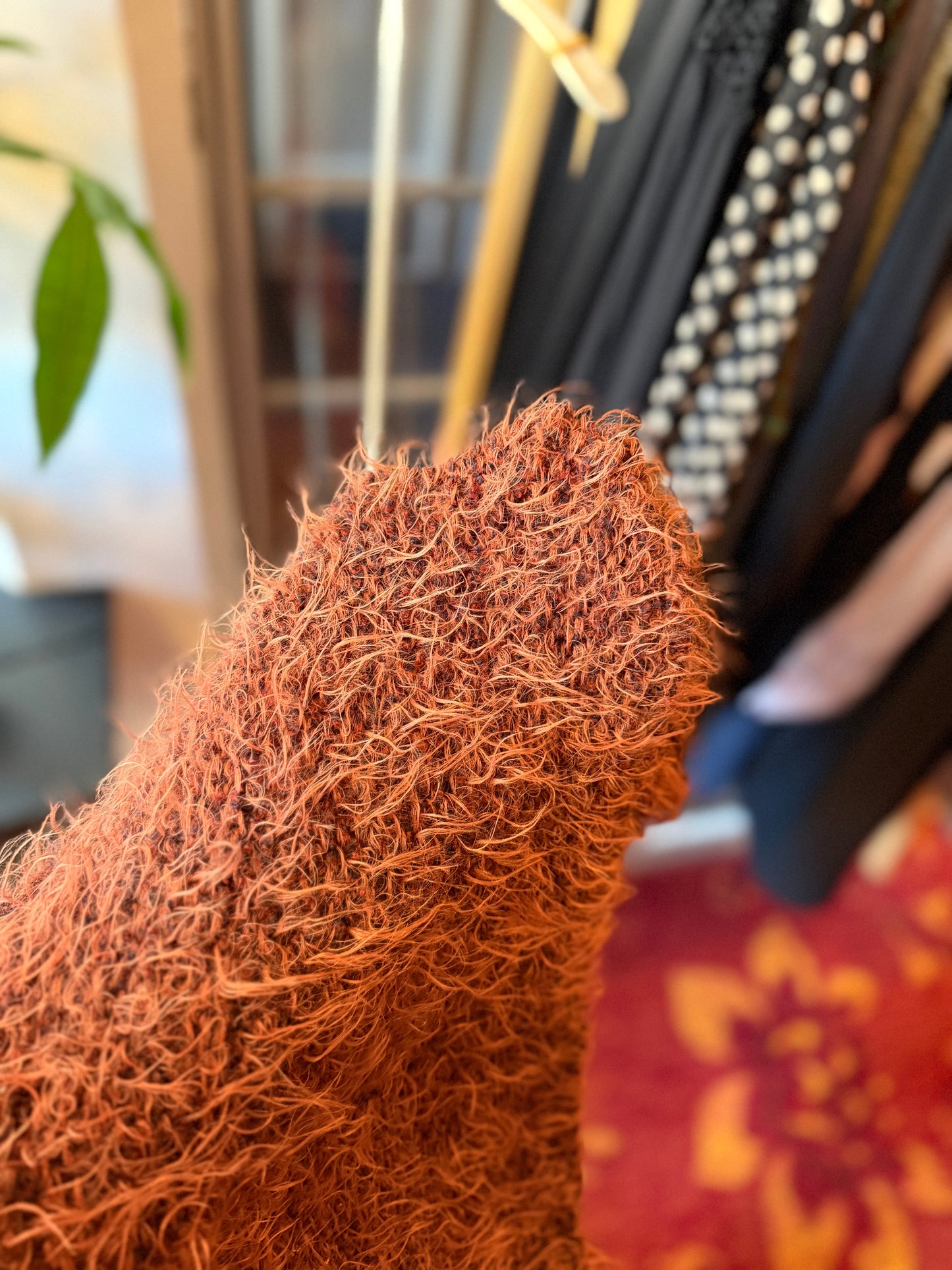 283-96 Expresso poncho fluffy one size