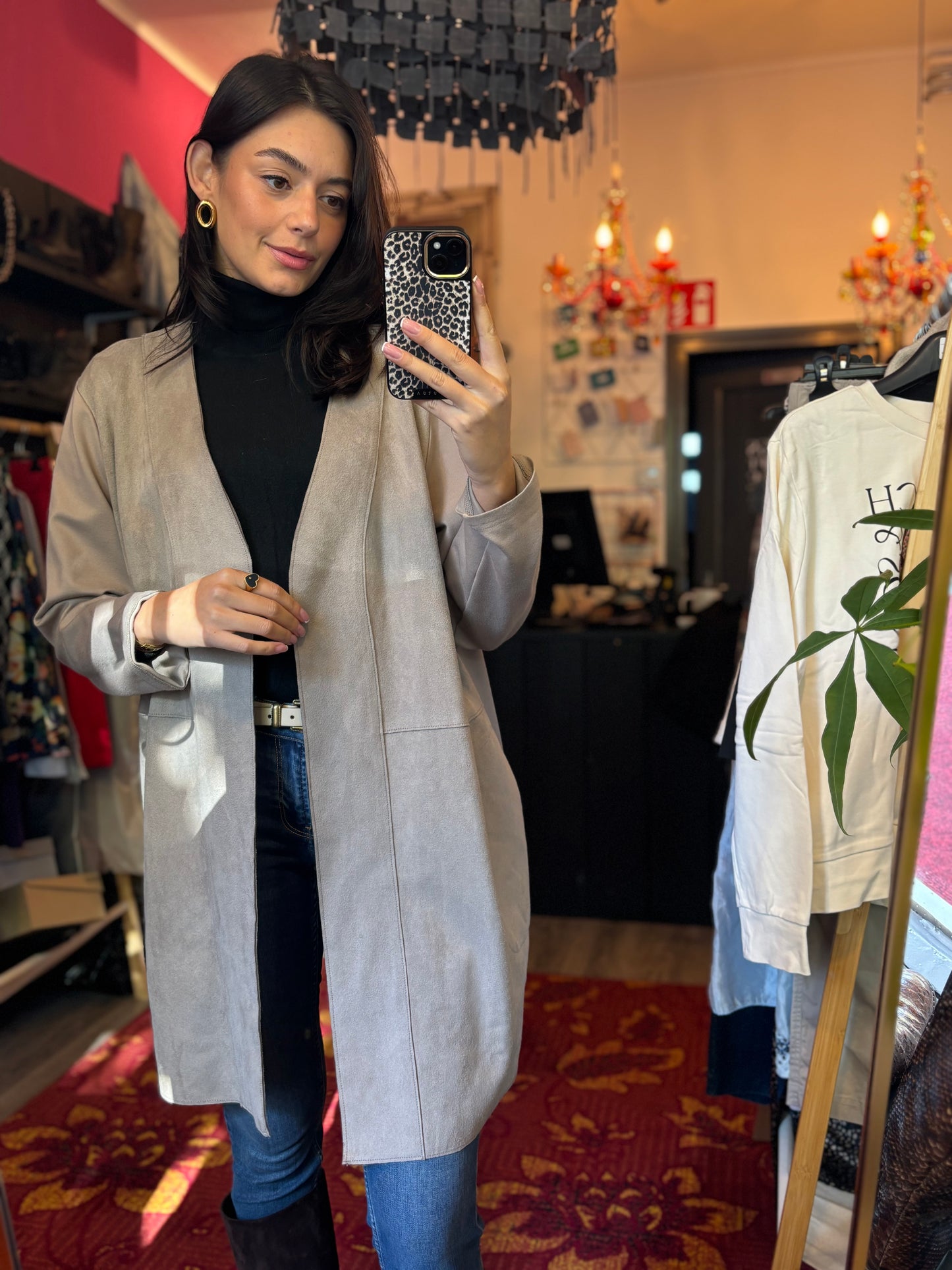 389-9 Frapp vest taupe maat 46