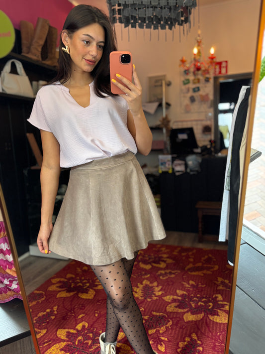 280-23 Taupe rokje maat S