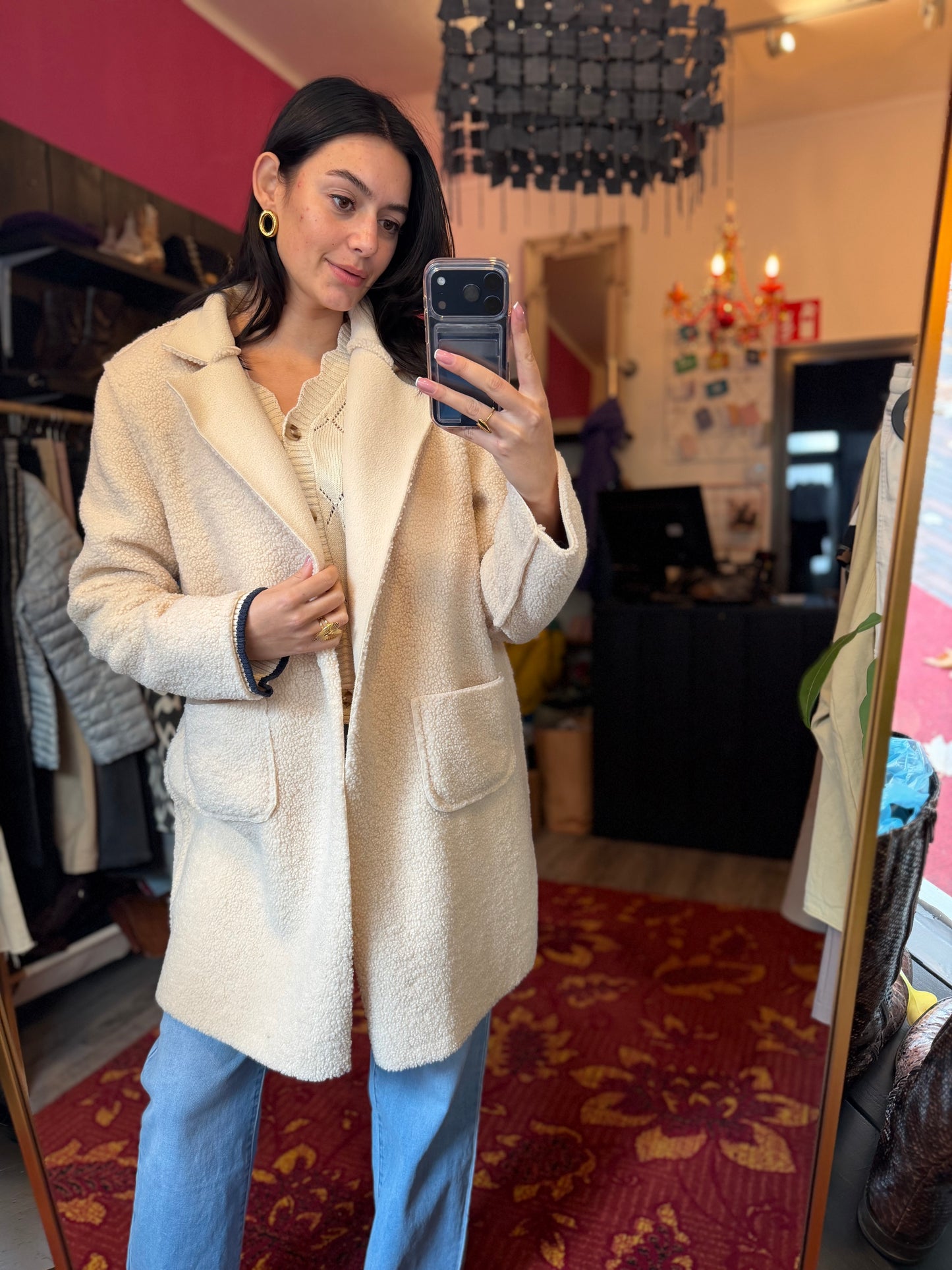 405-29 Teddy jas aan twee kanten te dragen maat S/M