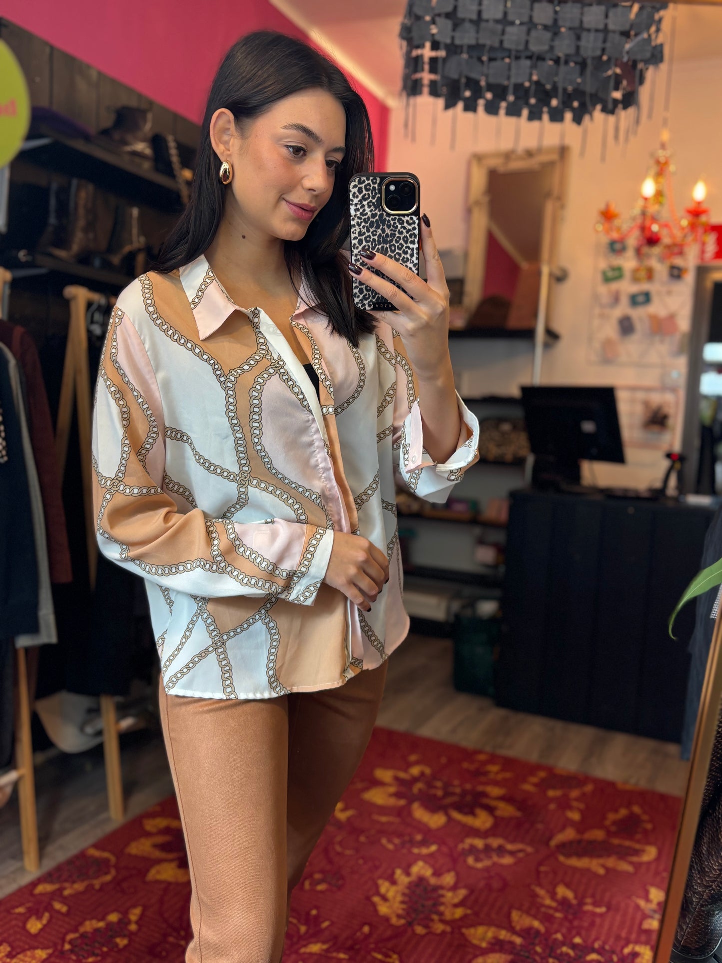 330-12 Blouse print maat XL