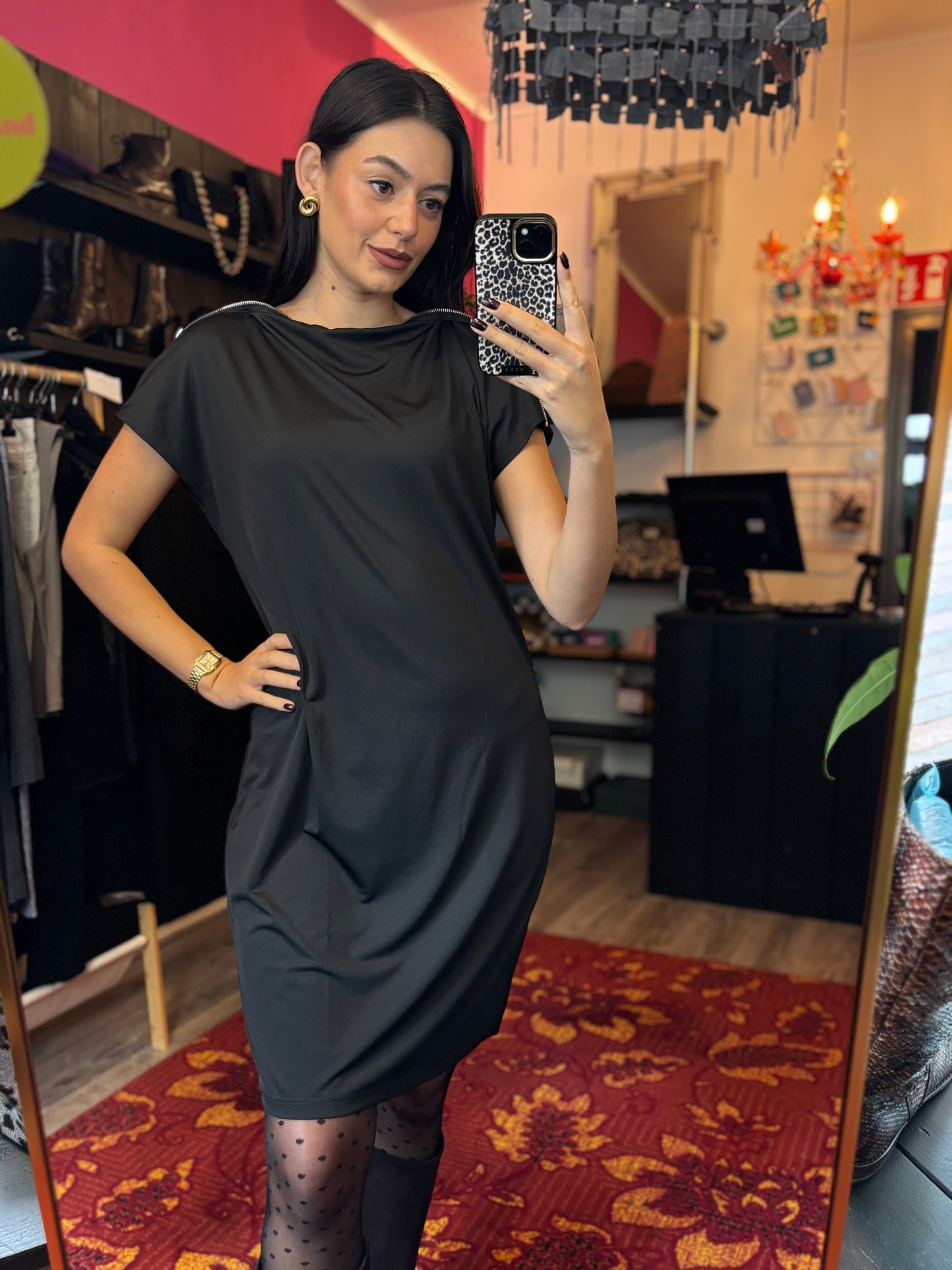 418-13 Morgan jurk zwart maat L