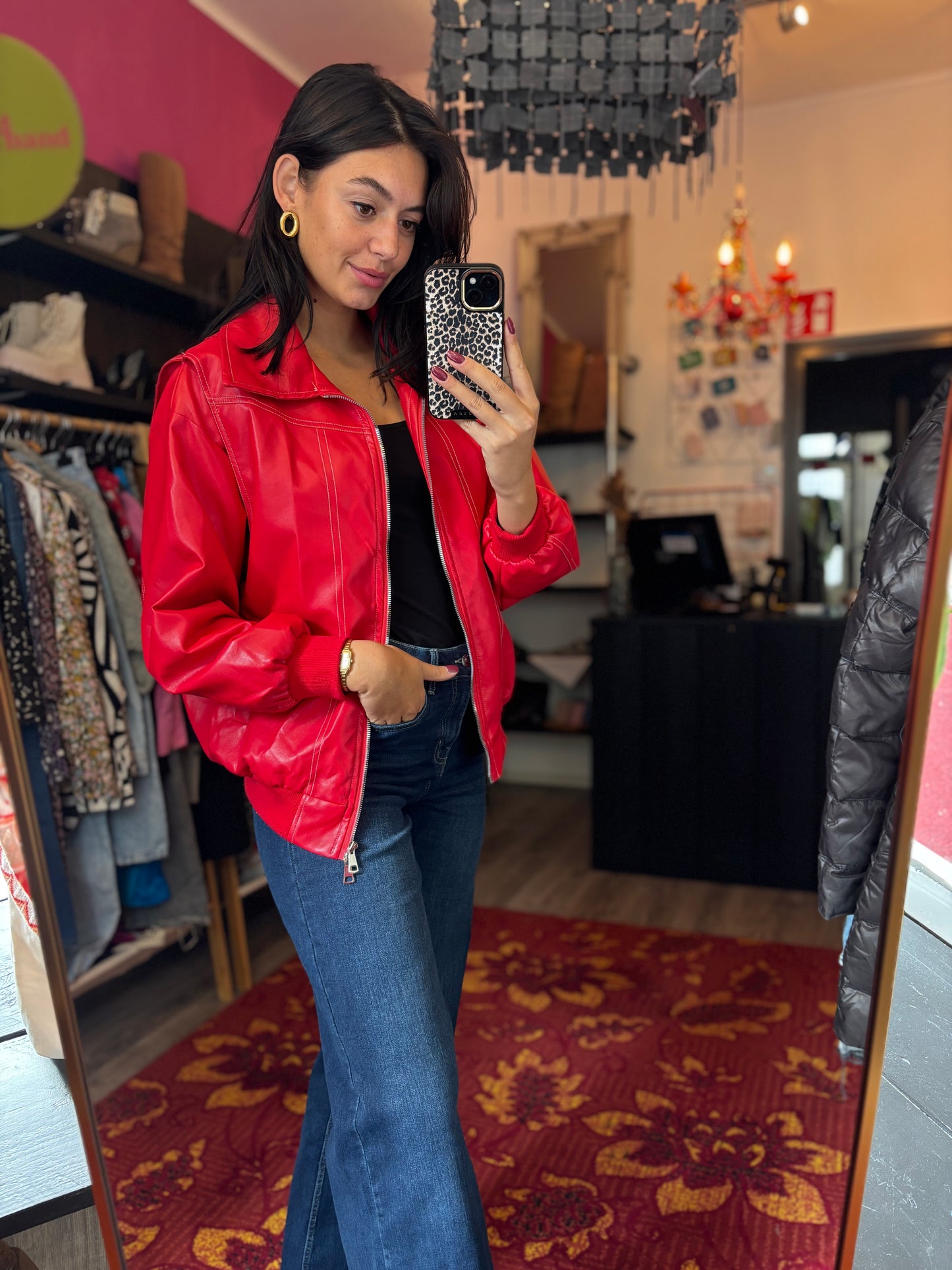 470-2 Rood jacket maat M